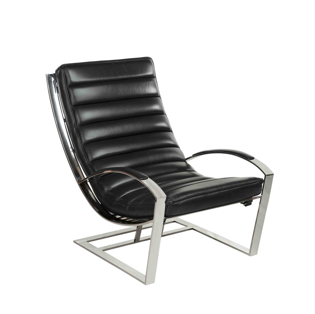 Fauteuil MADRID, cuir noir