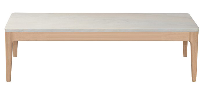 ERNEST GRANDE TABLE Canapé chêne et marbre