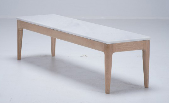 ERNEST GRANDE TABLE Canapé chêne et marbre