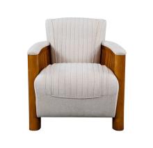 Fauteuil club COGNAC, tissu beige